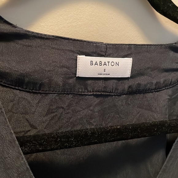 Black Silk Babaton Romper - Picture 2 of 4